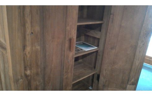 ARMOIRE MASSIF TECK 2 PORTES