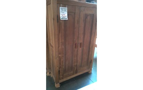 ARMOIRE MASSIF TECK 2 PORTES