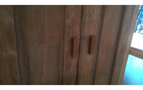 ARMOIRE MASSIF TECK 2 PORTES