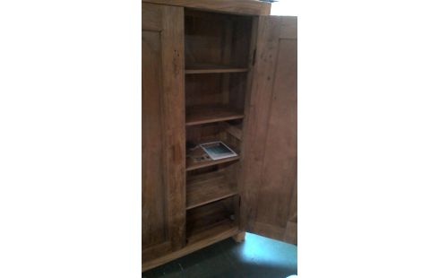 ARMOIRE MASSIF TECK 2 PORTES