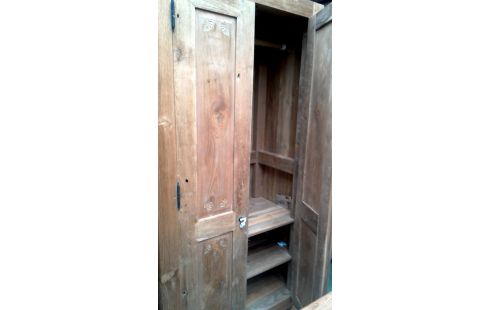 PENDERIE MASSIF TECK 2 PORTES