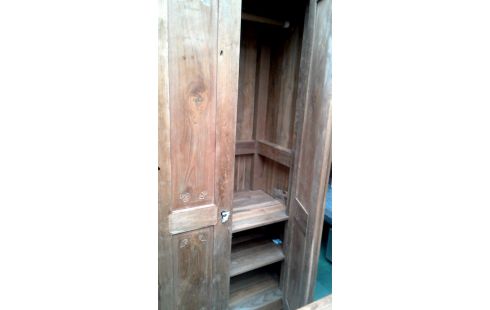 PENDERIE MASSIF TECK 2 PORTES