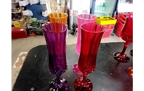 FLUTE A CHAMPAGNE COULEURS LOT