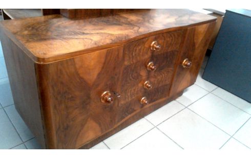 KOMMODE ART DECO., , SPIEGEL 2 TÜREN 4 SCHUBLADEN