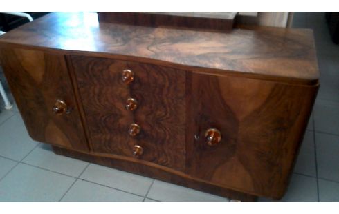 KOMMODE ART DECO., , SPIEGEL 2 TÜREN 4 SCHUBLADEN