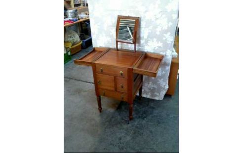 SCHMINKTISCH ANTIK HOLZ DKL. AUFKLAPPBAR