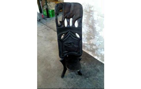 STECKSTUHL AFRIKANISCH TIERE HOLZ/SCHWARZ