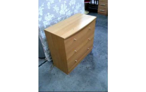 KOMMODE BUCHE FURNIERT 3 SCHUBLADEN