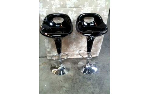 BARTISCH + 2-BARHOCKER 3-SET SCHWARZ/ CHROM