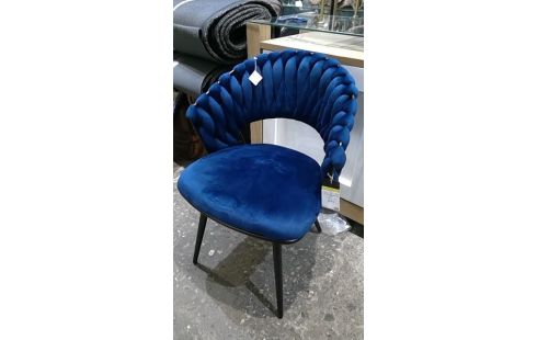 FAUTEUIL MODERNE TISSU BLEU