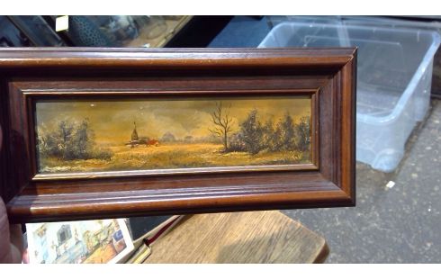 HUILE SUR PANNEAU  PAYSAGE