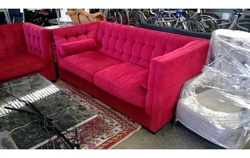 SOFÁ TEJIDO FRAMBUESA