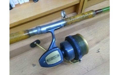 CANNE A PECHE AVEC MOULINET PEERLESS 670