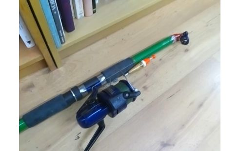 CANNE A PECHE AVEC MOULINET MITCHELL ORCA 80S