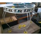 CONSOLE FER ET PLATEAU VERRE