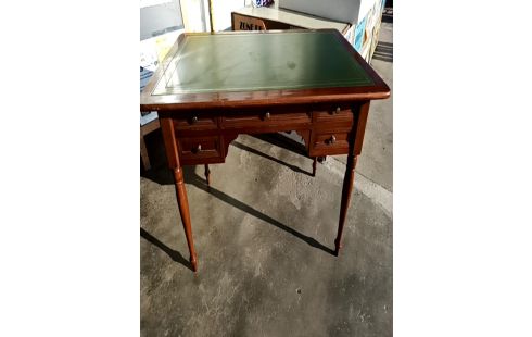 BUREAU 5 TIROIRS DESSUS CUIR