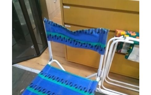 SIEGE PLIANT ANCIEN BLEU