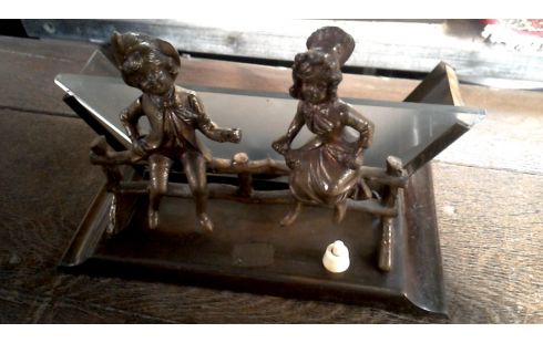 TAFELLAMP OUD MESSING