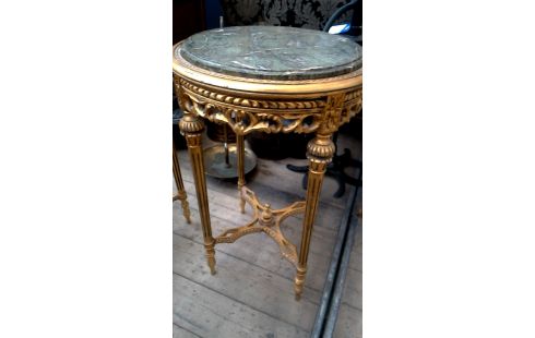 CREDENCE ROND EMPIRE DORE MARBRE L UNITE