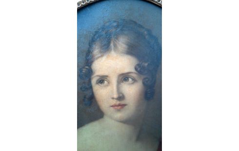 REPRODUCCIÓN OVALADO MUJER, , MARCO DORADO