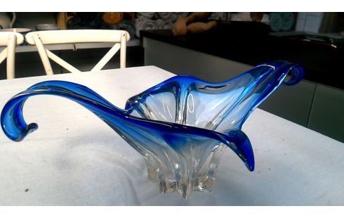 CALICE PATE DE VERRE BLEUE