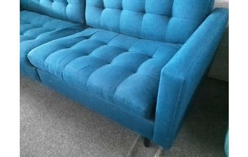 BANQUETTE CONVERTIBLE BLEUE