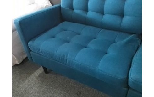 BANQUETTE CONVERTIBLE BLEUE