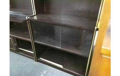 BIBLIOTHEQUE AVEC PORTES VITREES (EN L'ETAT)