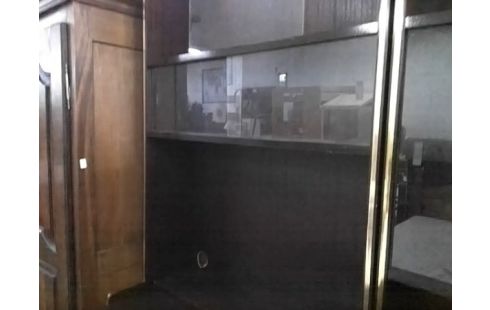 BIBLIOTHEQUE AVEC PORTES VITREES (EN L'ETAT)