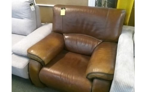 FAUTEUIL CUIR MARRON