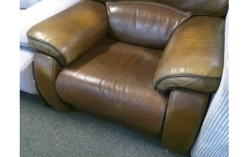 FAUTEUIL CUIR MARRON