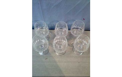 COGNACGLÄSER BLEIGLAS GESCHLIFFEN 6ER-SET