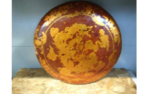 COUSSIN GALETTE CUIR LAQUÉ