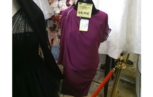 ROBE DE SOIREE FUSCHIA AVEC STRASS