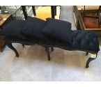 BANQUETTE VELOURS NOIR DE STYLE