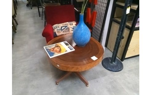 TABLE BASSE EMPIETEMENT LAQUE ROSE/DORE COTE D'IVOIRE