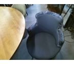 FAUTEUIL VELOURS GRIS VAUZELLE
