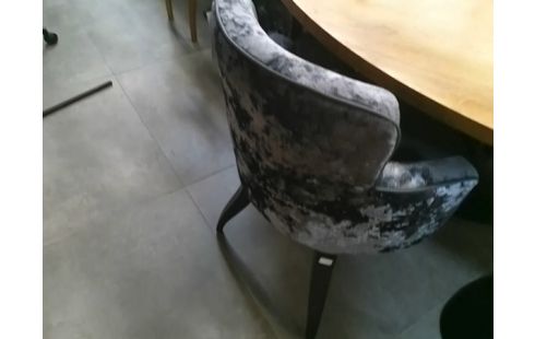 FAUTEUIL VELOURS GRIS VAUZELLE