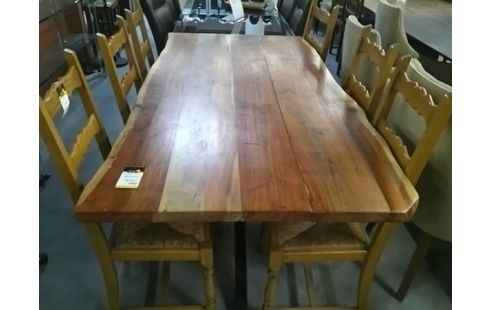 TABLE RECTANGULAIRE PLATEAU BOIS/METAL NOIR