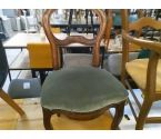 CHAISE assise tissu rouge ANCIENNE CHAISE ASSISE TISSU VERT ANCIENNE