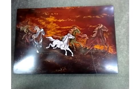 TABLEAU LAQUE CHEVAUX