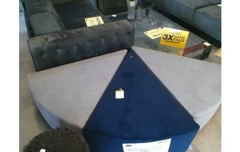 BOUT DE CANAPE VELOURS BLEU CONNECTE