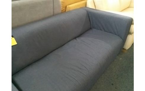 CANAPE 2P TISSU GRIS BLEU