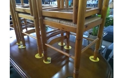 LOT DE 6 CHAISES PAILLEES