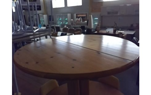 TABLE RONDE PIN AVEC 2 ALLONGES