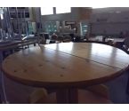 TABLE RONDE PIN AVEC 2 ALLONGES