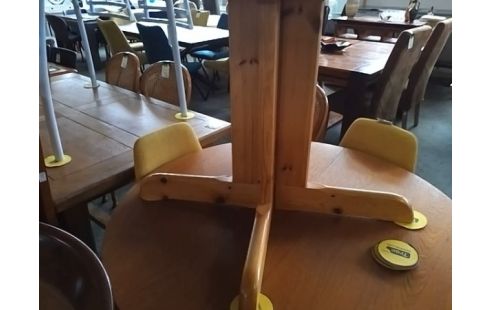 TABLE RONDE PIN AVEC 2 ALLONGES