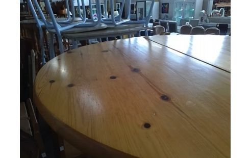 TABLE RONDE PIN AVEC 2 ALLONGES