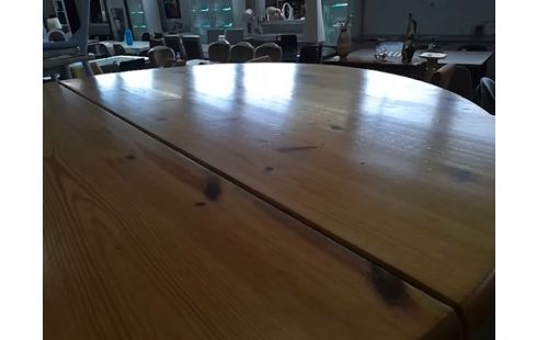 TABLE RONDE PIN AVEC 2 ALLONGES