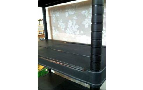 KUNSTSTOFFREGAL SCHWARZ 4 EBENEN